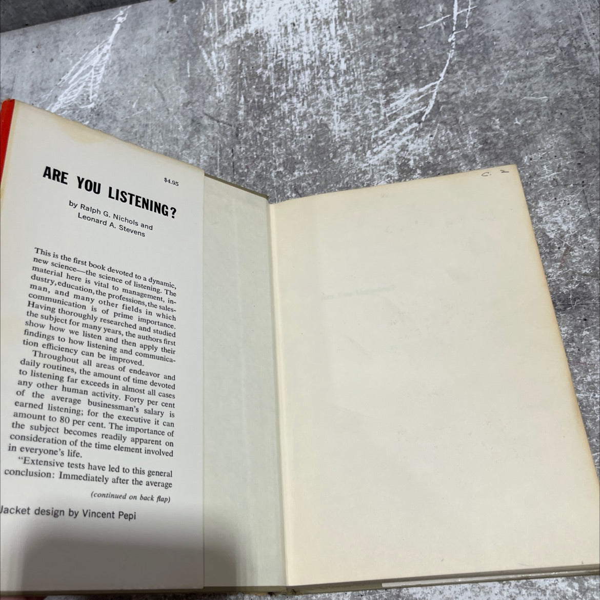 are you listening? book, by ralph g. nichols, ph.d. and leonard a. stevens, 1957 Hardcover image 4