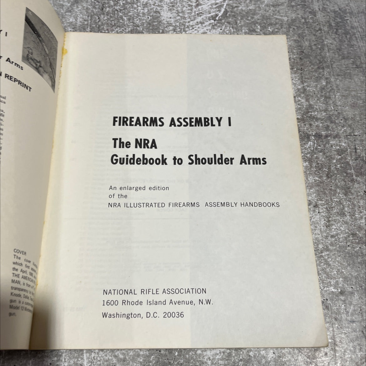 arms reprint firearms assembly i the nra guidebook to shoulder arms book, by National Rifle Association, 1972 Paperback image 2