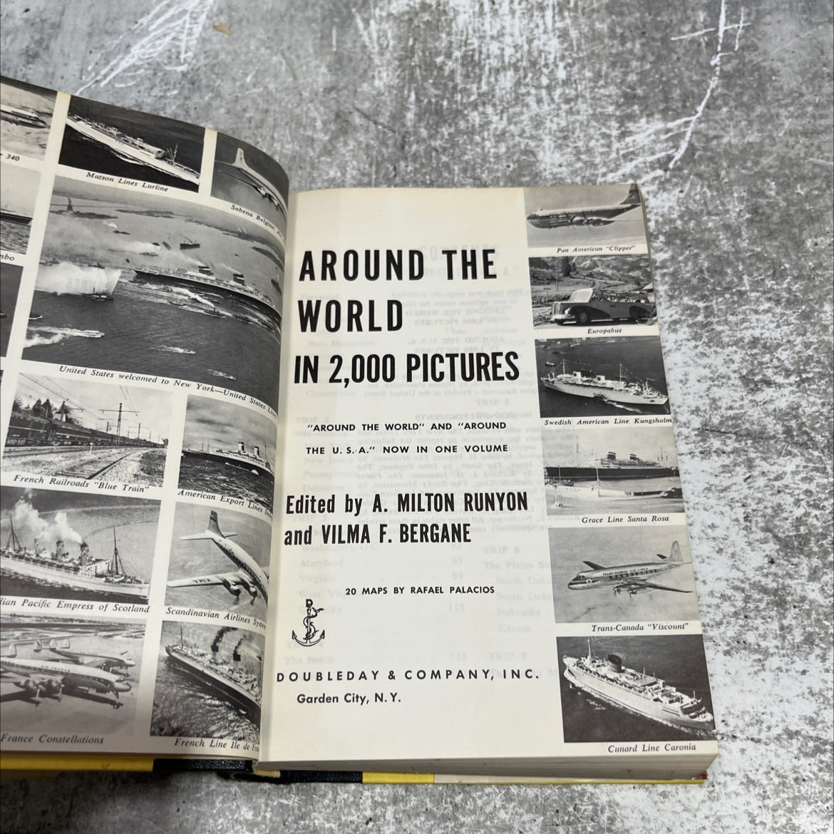 around the world in 2000 pictures book, by A. Milton Runyon, Vilma F. Bergane, 1958 Hardcover image 2