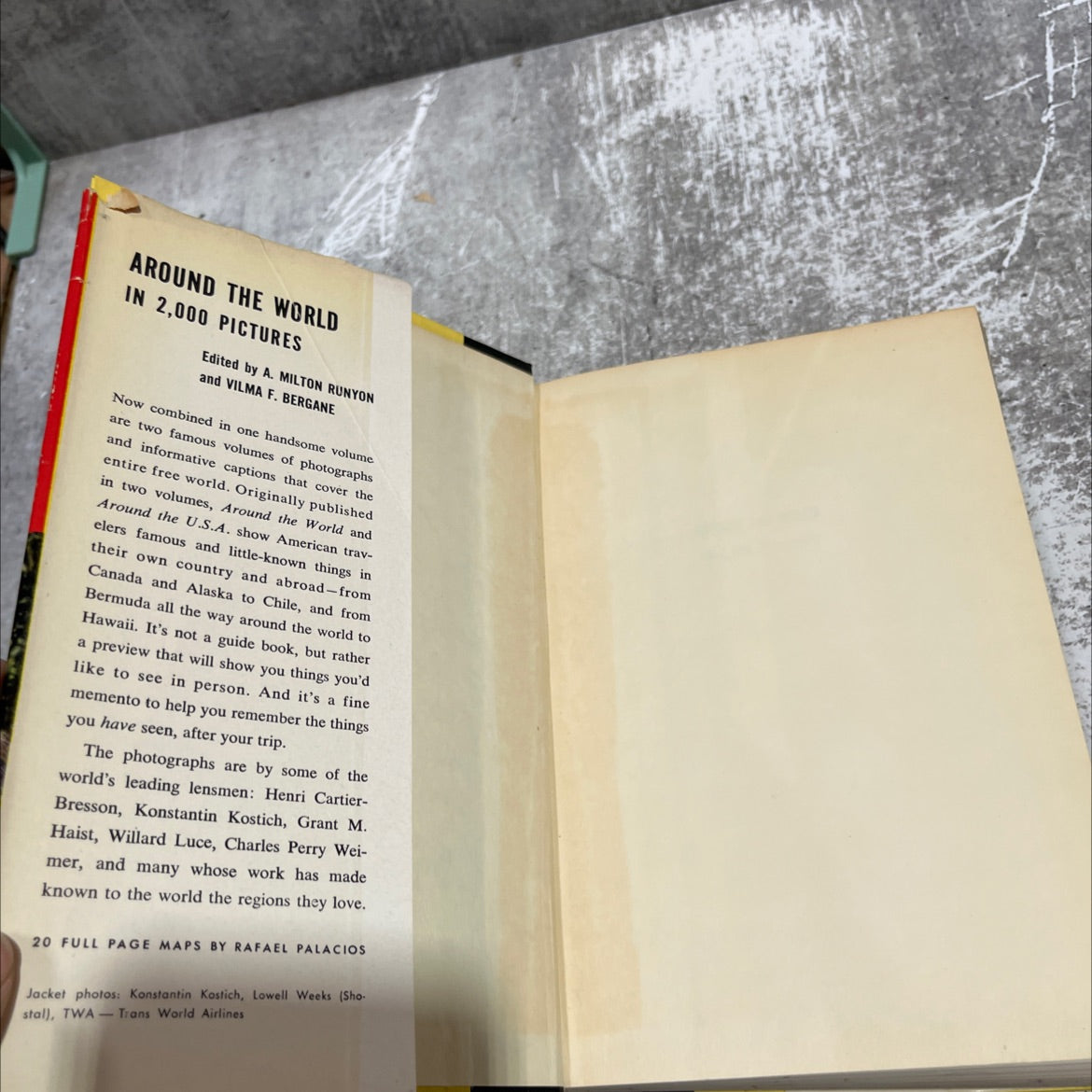 around the world in 2000 pictures book, by A. Milton Runyon, Vilma F. Bergane, 1958 Hardcover image 4