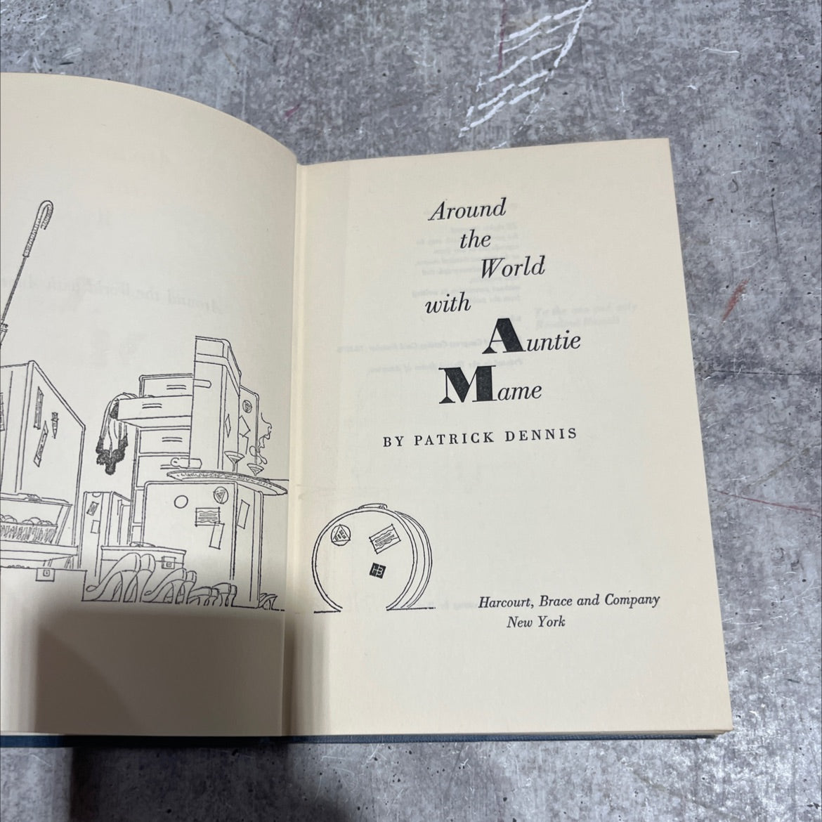 around the world with auntie lame book, by patrick dennis, 1958 Hardcover image 2