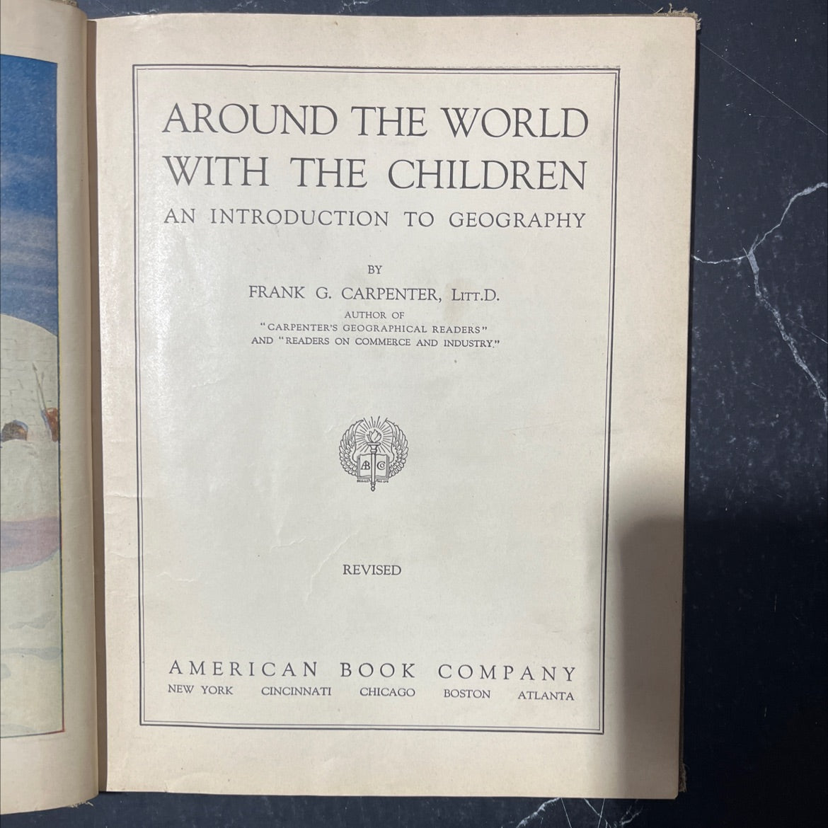 around the world with the children an introduction to geography book, by frank g. carpenter, 1924 Hardcover image 2