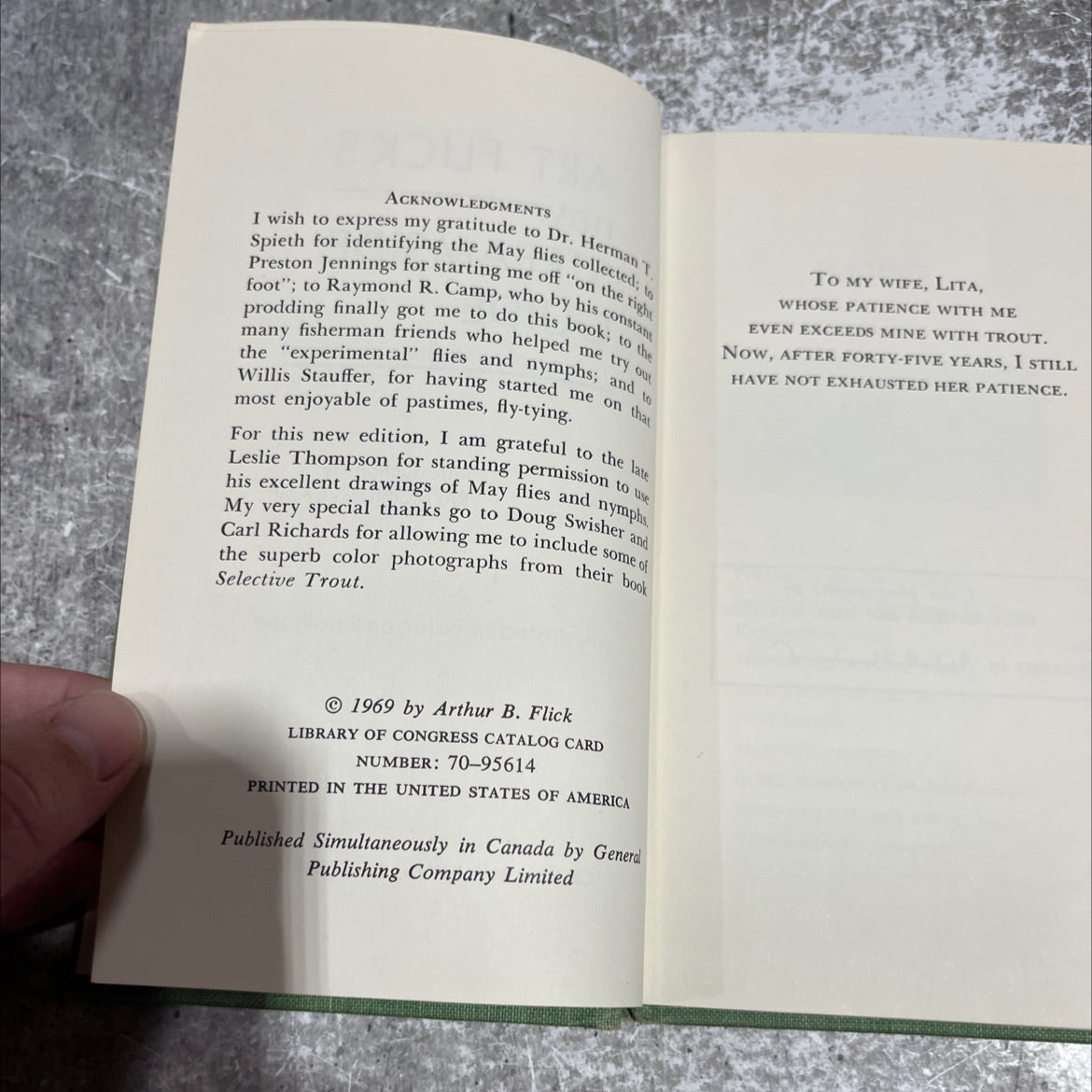 art flick's new streamside guide to naturals and their imitations book, by Arthur B. Flick, 1969 Hardcover image 3