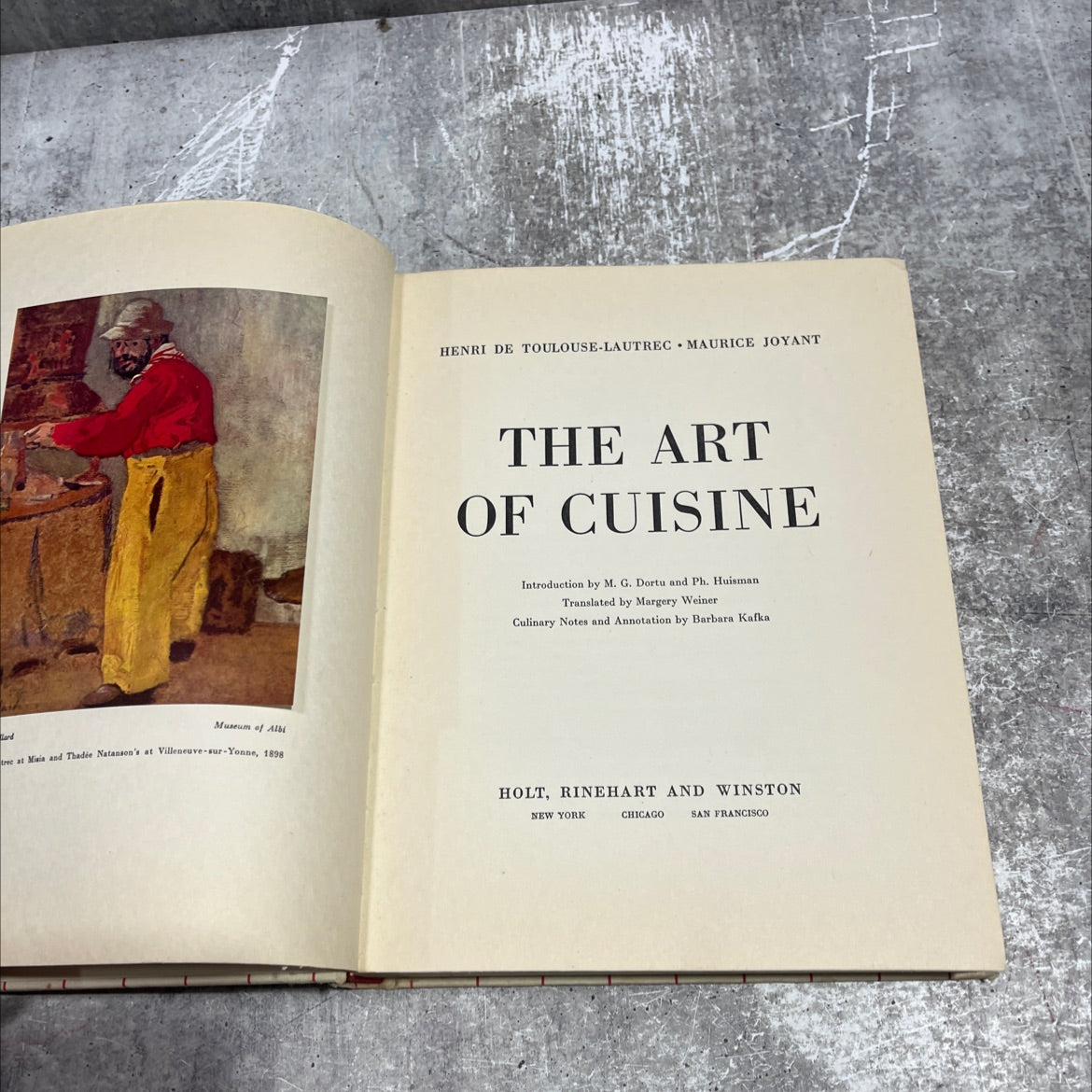 art of cuisine book, by henri de toulouse-lautrec, 1966 Hardcover image 2