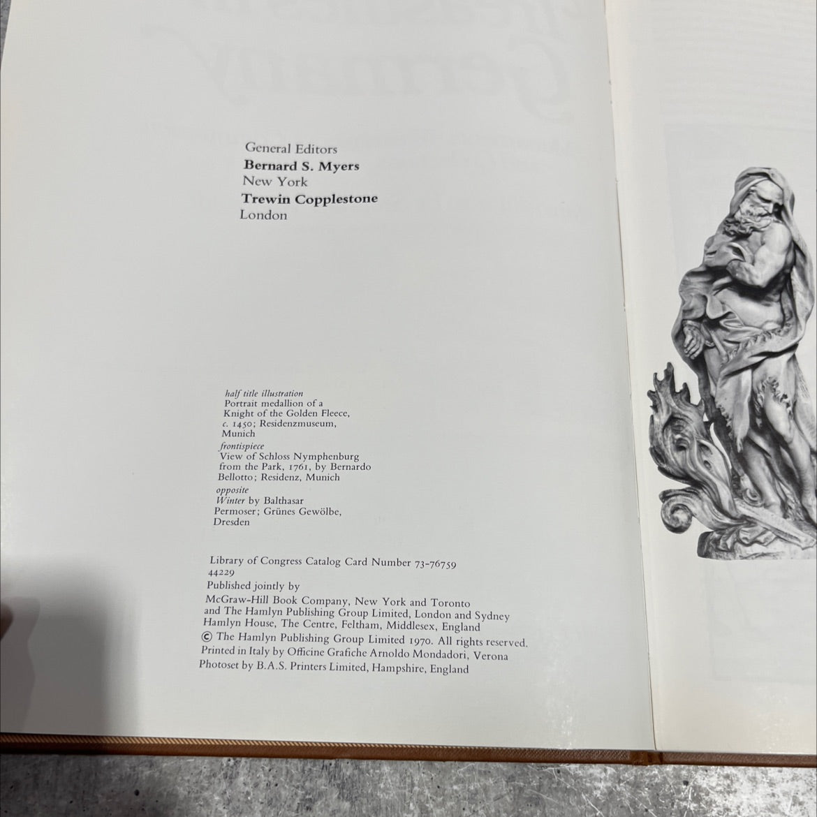 art treasures in germany monuments masterpieces commissions and collections book, by Stephan Waetzoldt, 1970 Hardcover image 3