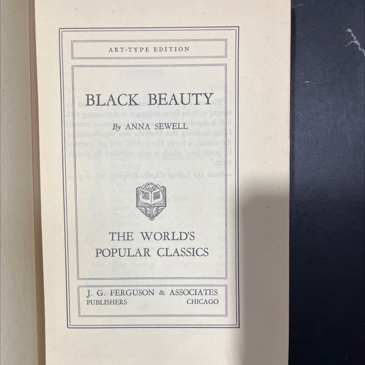 art-type edition black beauty book, by anna sewell, 2010 Hardcover image 2