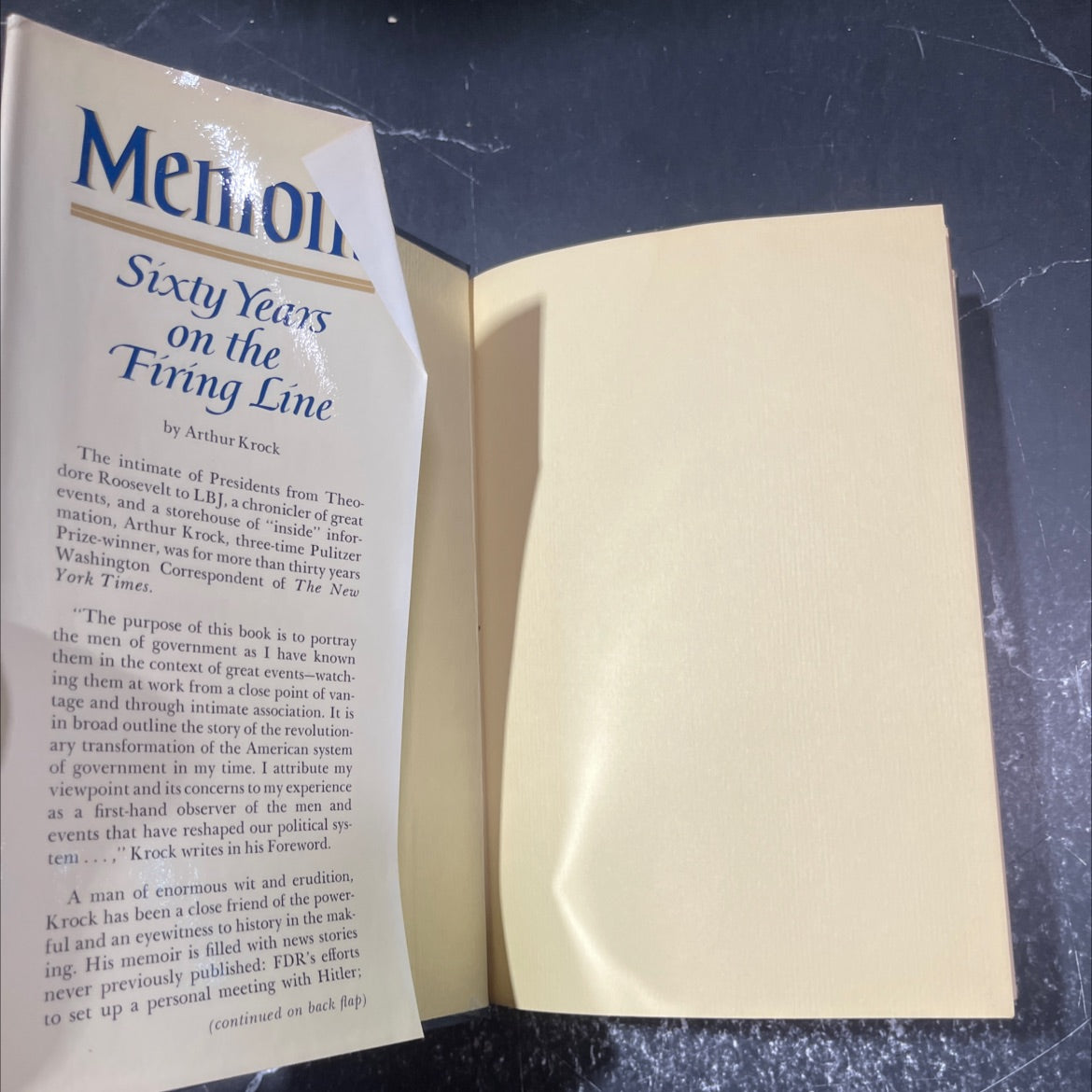 arthur krock memoirs sixty years on the firing line book, by arthur krock, 1968 Hardcover image 4