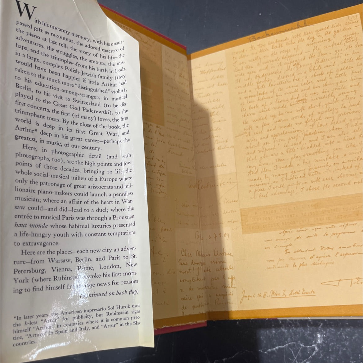 arthur rubinstein my young years book, by Artur Rubinstein, 1973 Hardcover image 4