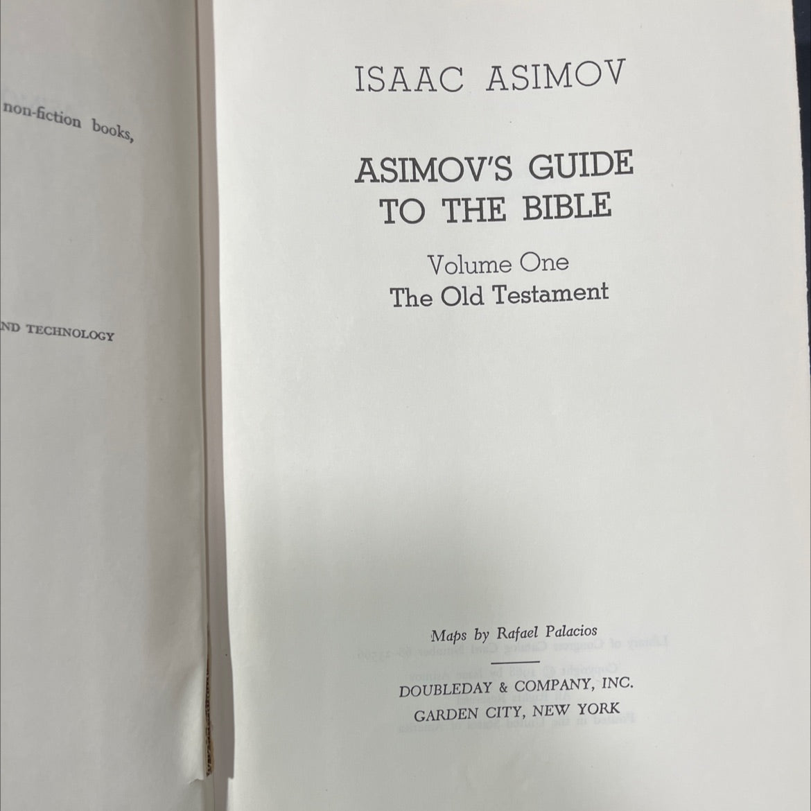 asimov's guide to the bible volume one the old testament book, by isaac asimov, 1968 Hardcover image 2