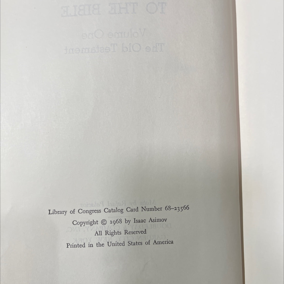 asimov's guide to the bible volume one the old testament book, by isaac asimov, 1968 Hardcover image 3