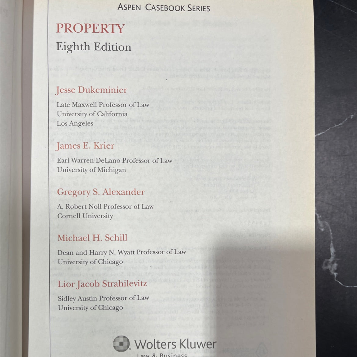 aspen casebook series property book, by jesse dukeminier, james e. krier, gregory s. alexander, michael h. schill, lior image 2