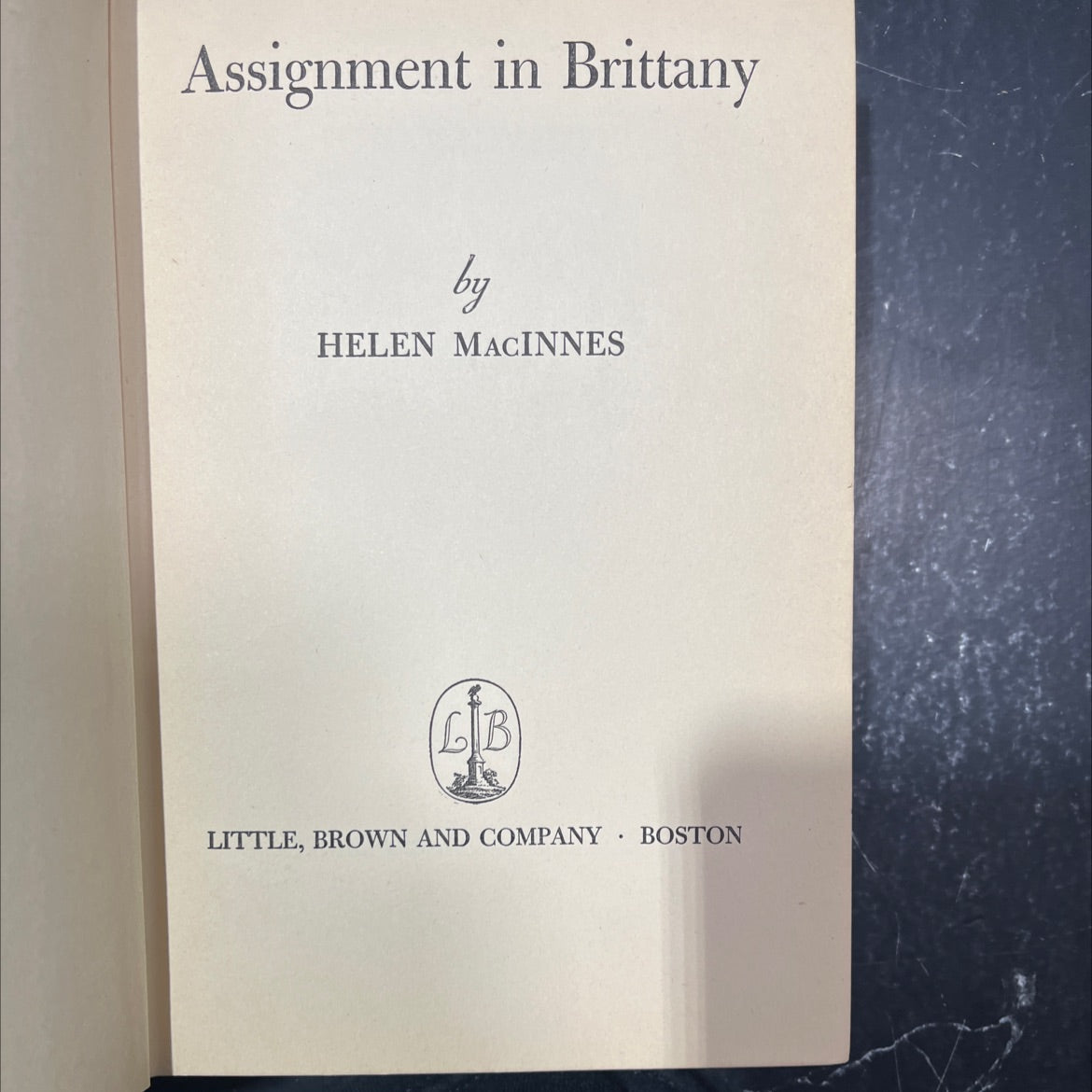 assignment in brittany book, by helen macinnes, 1942 Hardcover image 2