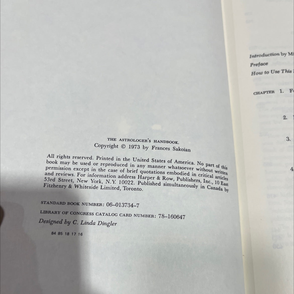 astrologer's handbook book, by frances sakoian, louis s. acker, 1973 Hardcover image 3
