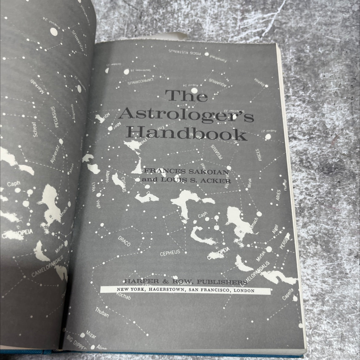 astrologer's handbook book, by frances sakoian, louis s. acker, 1973 Hardcover image 2