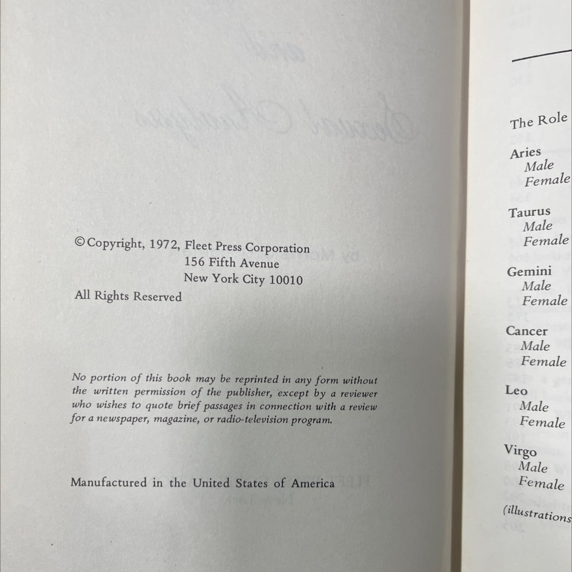 astrology and sexual analysis book, by morris c. goodman, 1972 Hardcover image 3