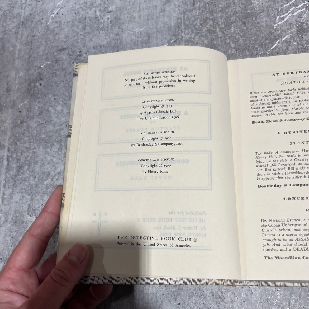 at bertram's hotel book, by agatha christie, 1966 Hardcover image 3
