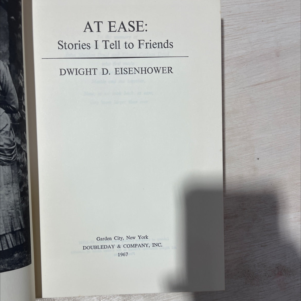 at ease: stories i tell to friends book, by dwight d. eisenhower, 1967 Hardcover, First Edition, Vintage image 2