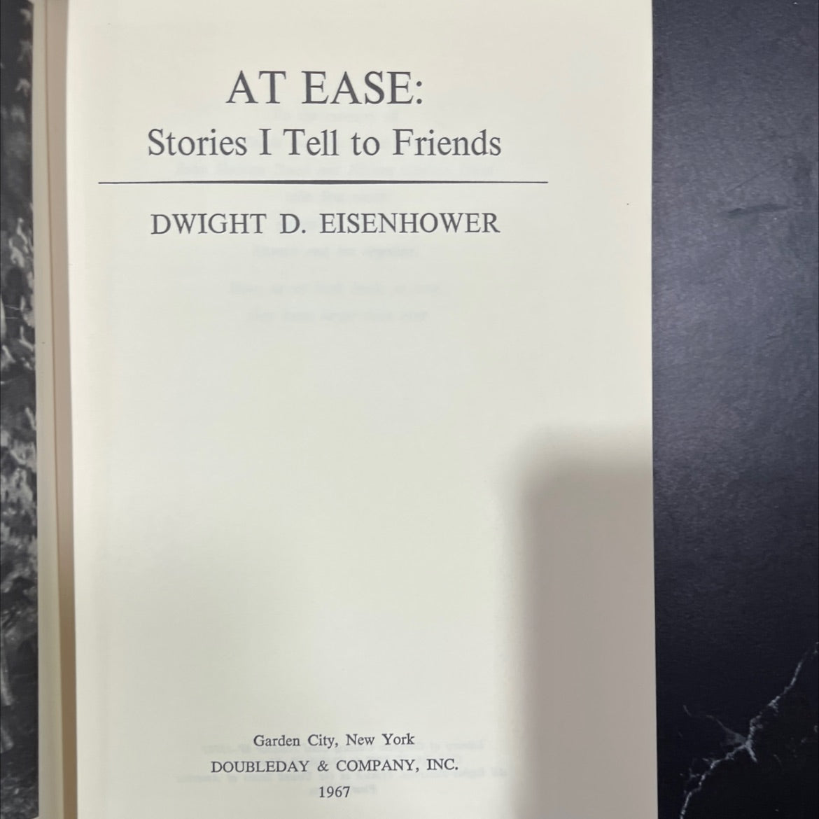 at ease: stories i tell to friends book, by dwight d. eisenhower, 1967 Hardcover, Vintage image 2