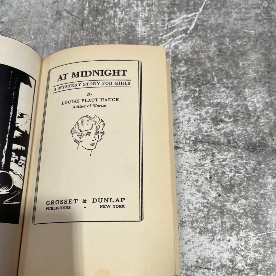 at midnight a mystery story for girls book, by louise platt hauck, 1930 Hardcover image 2