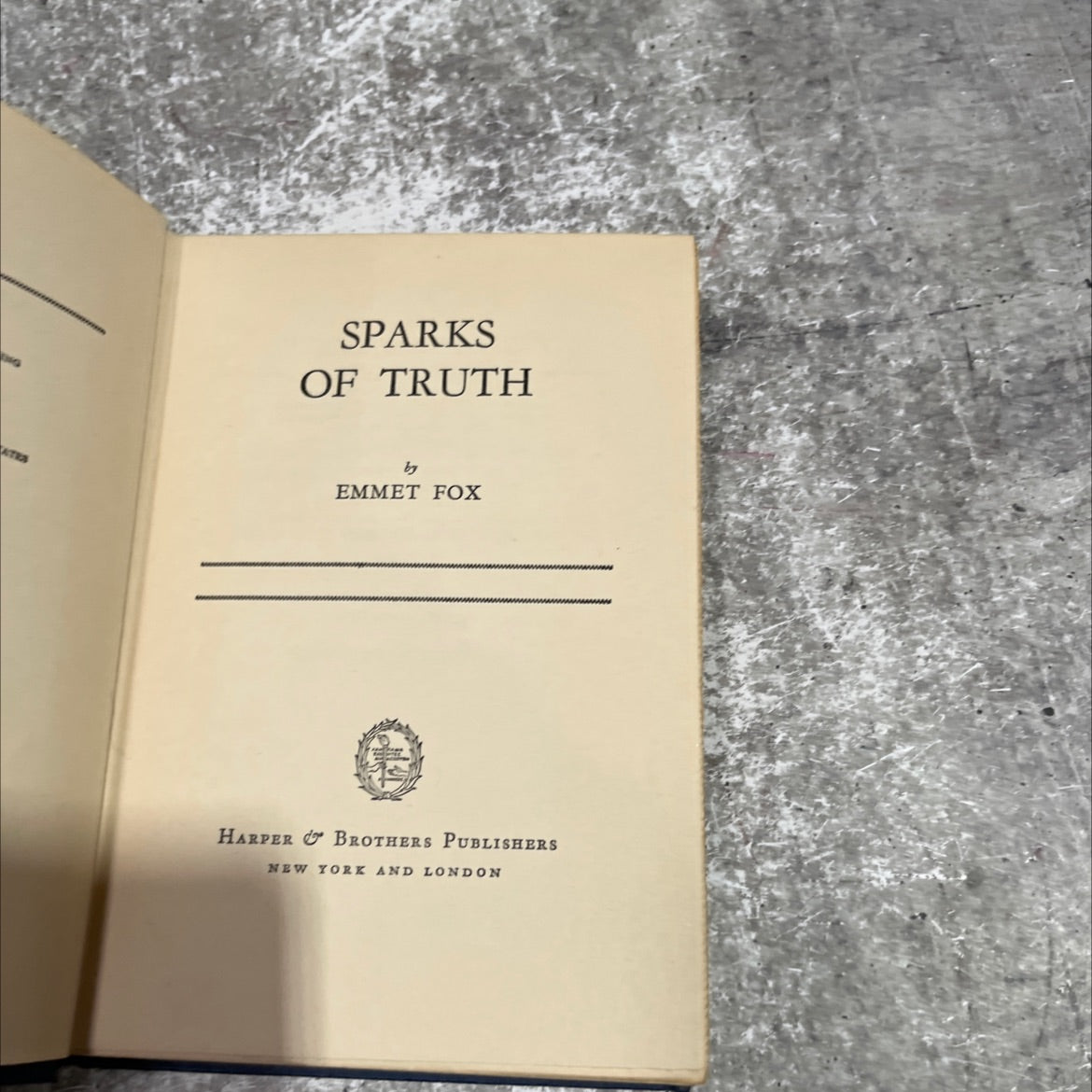ates sparks of truth book, by emmet fox, 1941 Hardcover image 2