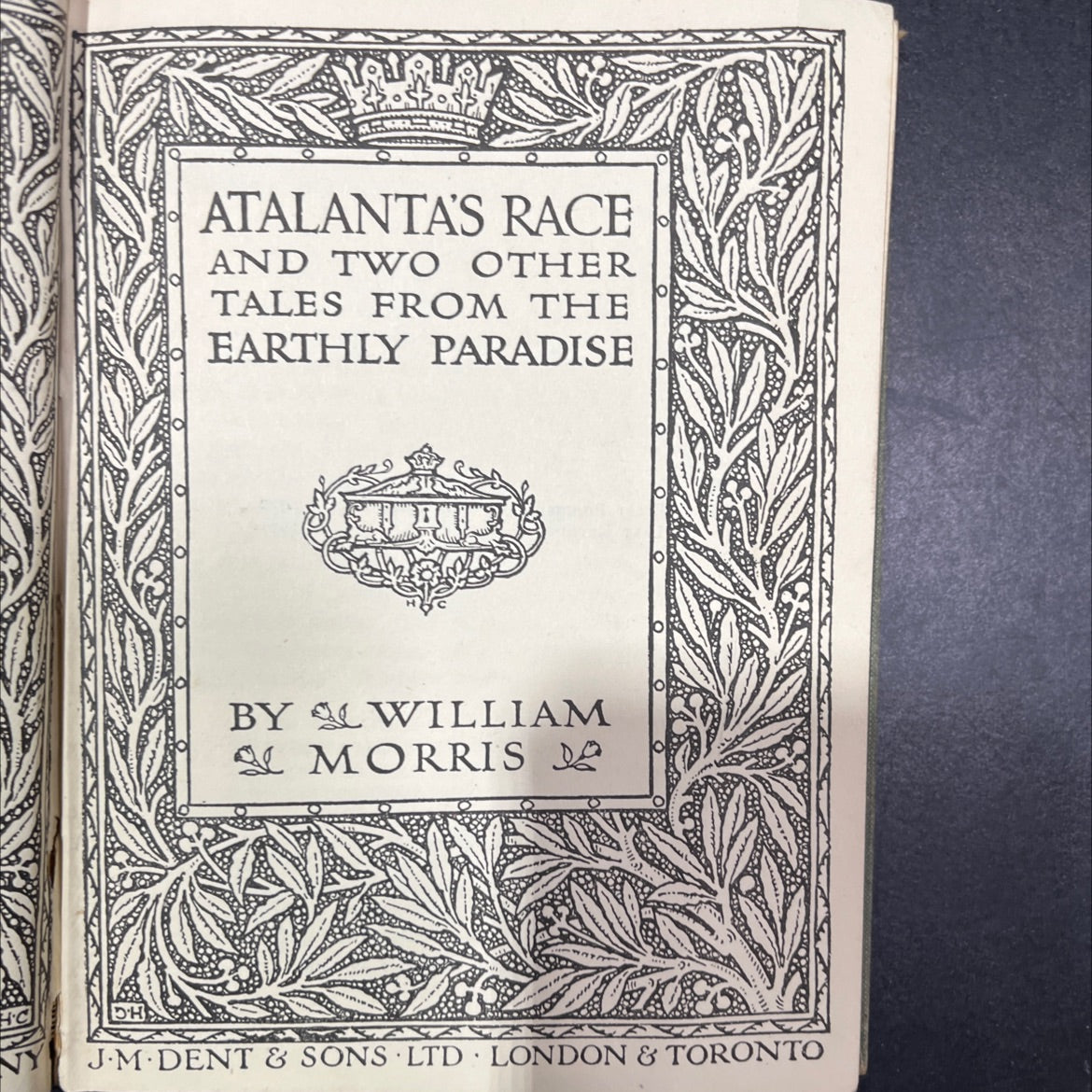 atlantas race and two other tales from the earthly paradise book, by william morris, 1934 Hardcover image 2