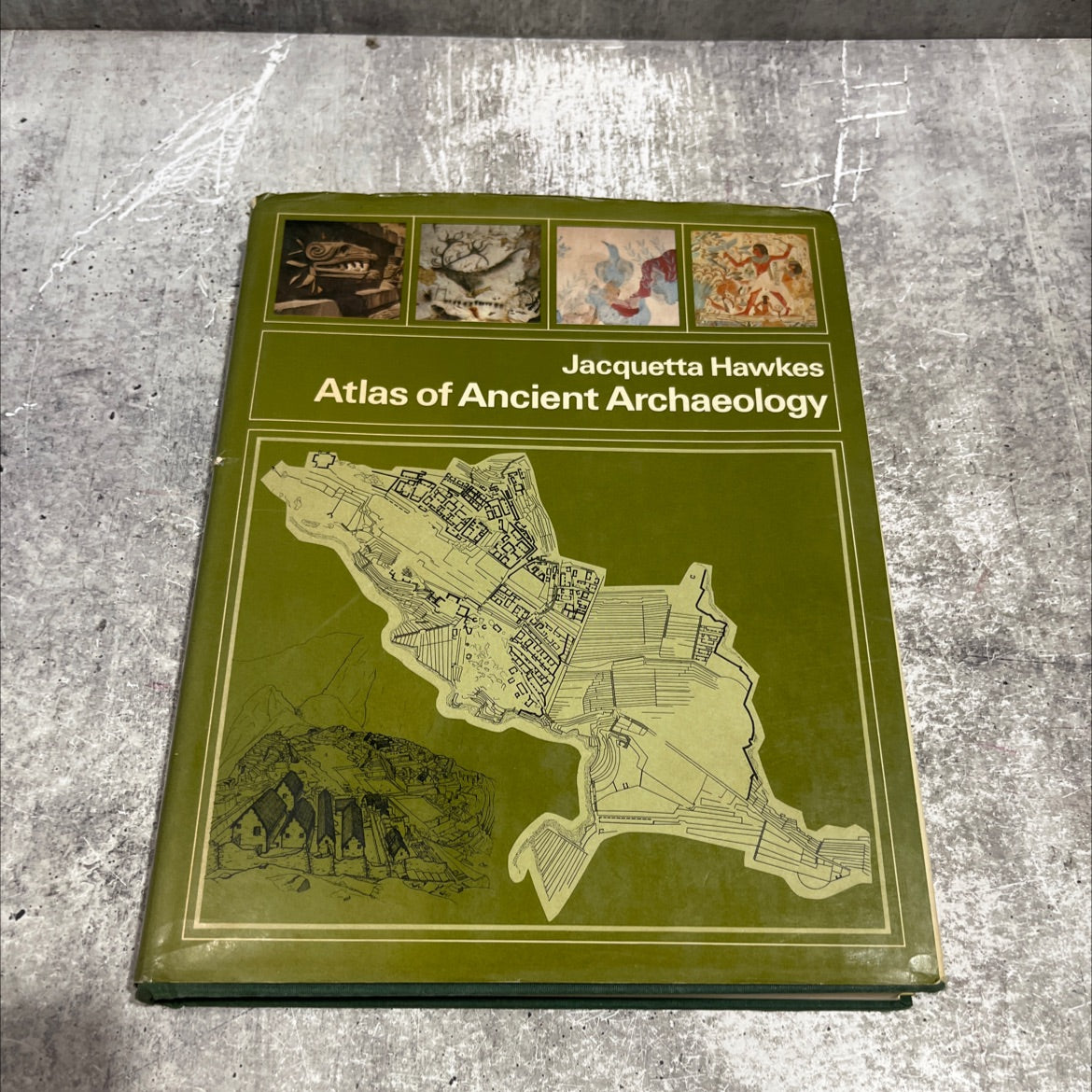 atlas of ancient archaeology book, by jacquetta hawkes, 1974 Hardcover image 1