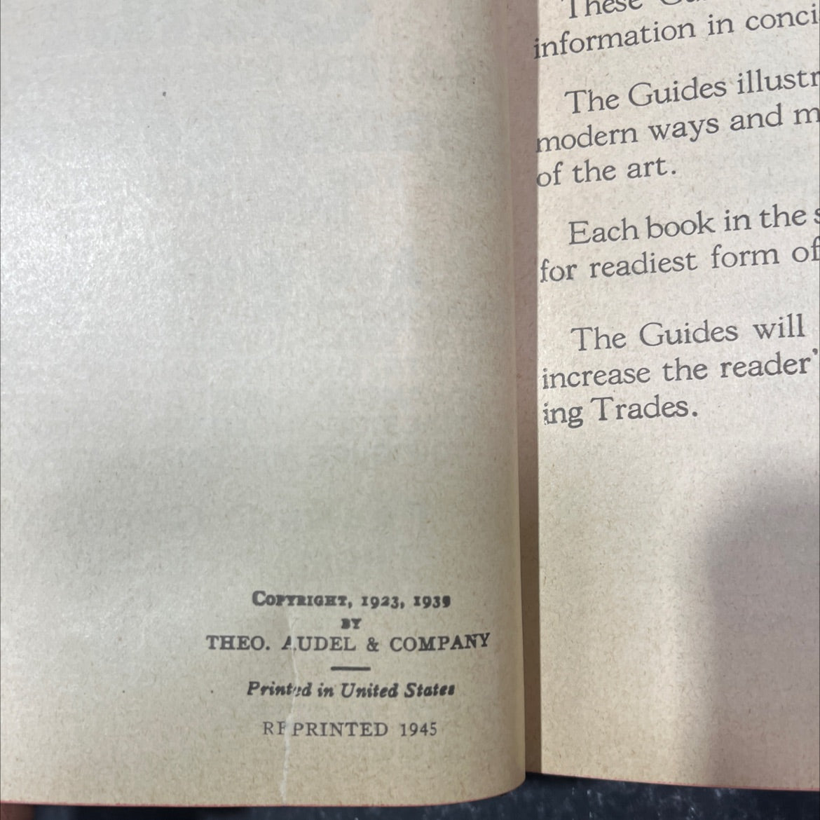 audels carpenters builders guide #2 book, by frank d. graham, thomas j. emery, 1939 Leather image 3