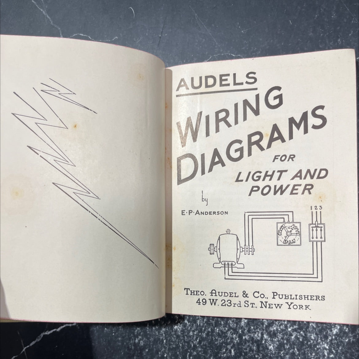 audels wiring diagrams book, by e.p. anderson, 1948 Hardcover image 2
