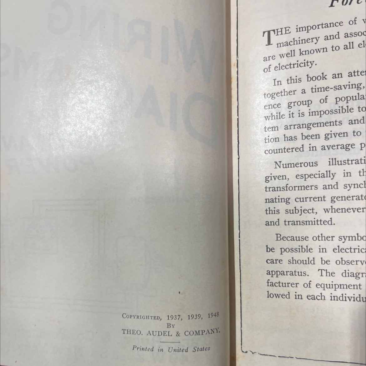 audels wiring diagrams book, by e.p. anderson, 1948 Hardcover image 3