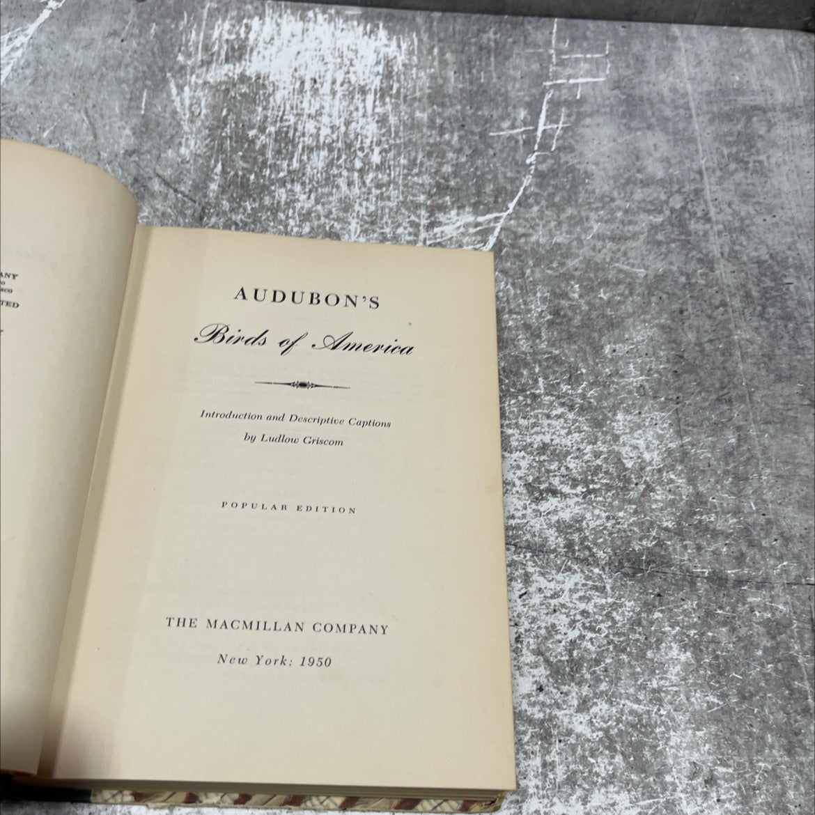 audubon's birds of america book, by ludlow griscom, 1950 Hardcover image 2