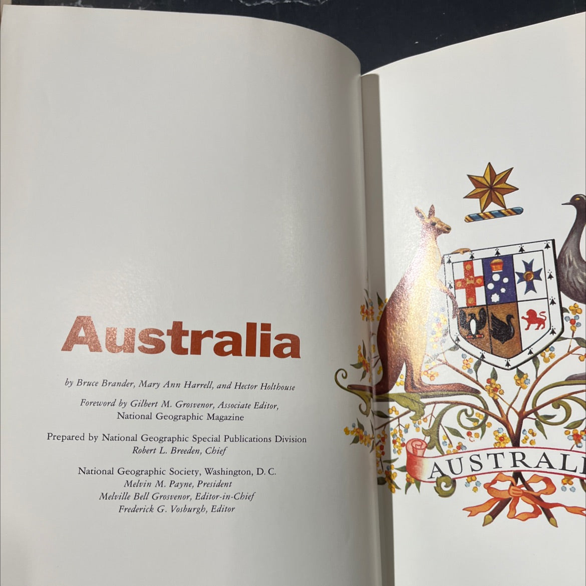 australia book, by bruce brander, mary ann harrell, hector holthouse, 1968 Hardcover image 2