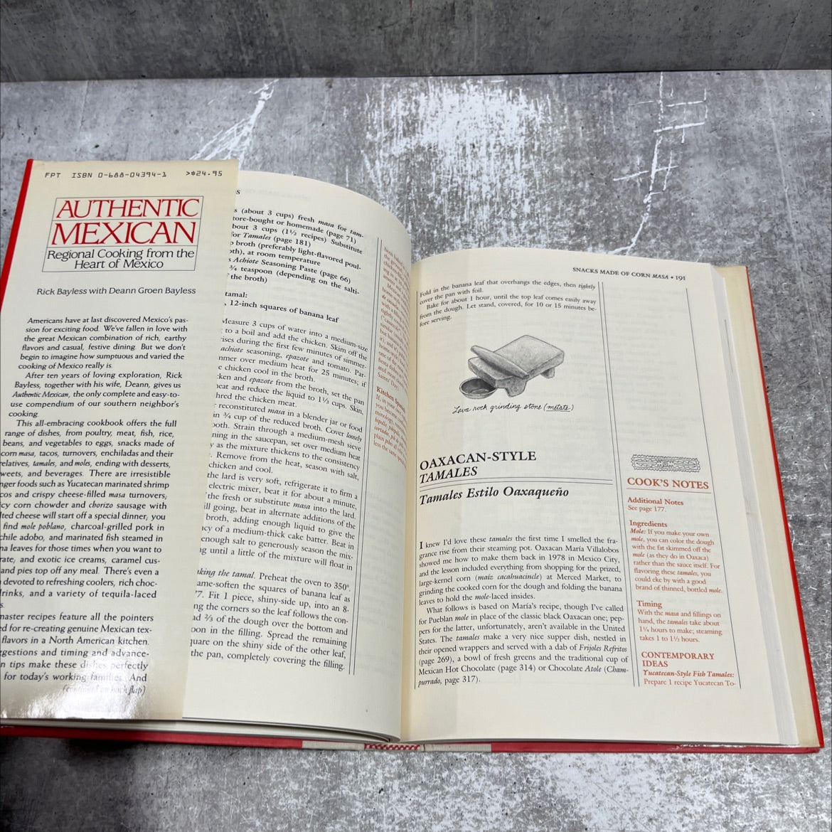authentic mexican book, by Rick Bayless, 1987 Hardcover image 4