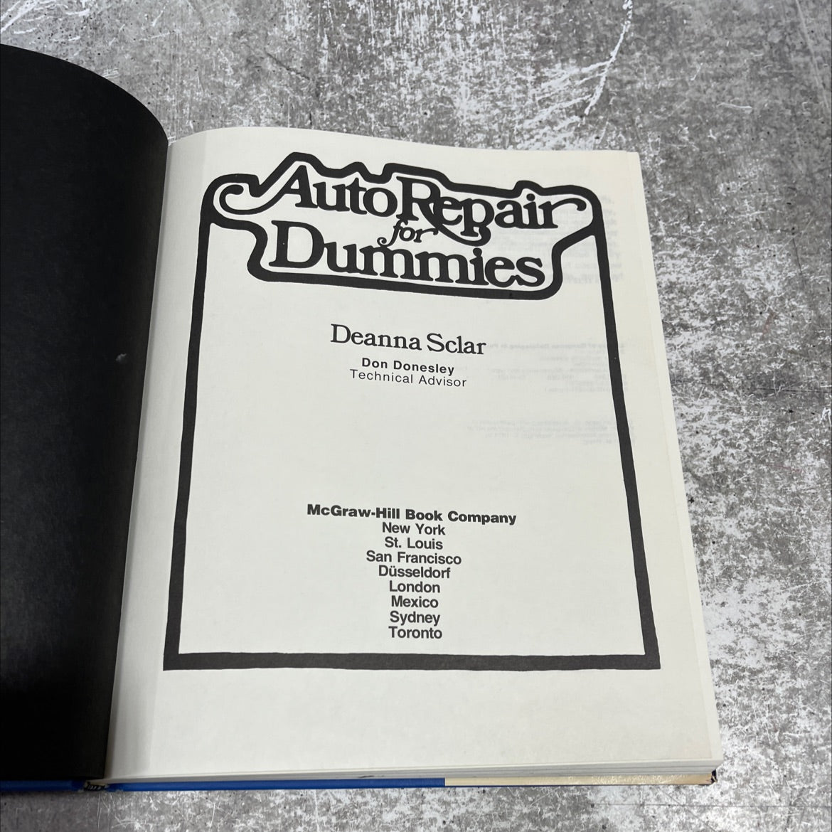 auto repair dummies book, by Deanna Sclar, 1976 Hardcover image 2