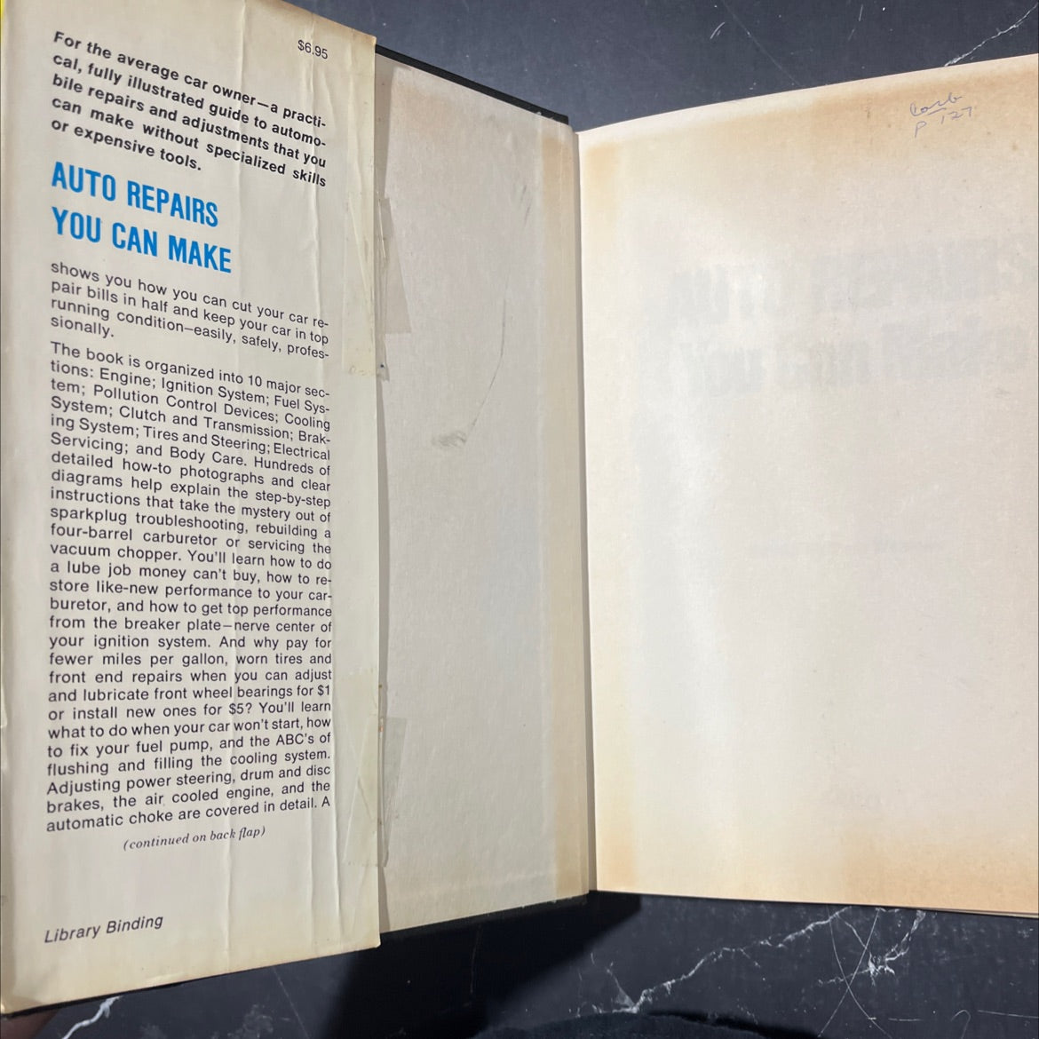 auto repairs you can make book, by Paul Weissler, 1977 Hardcover image 4