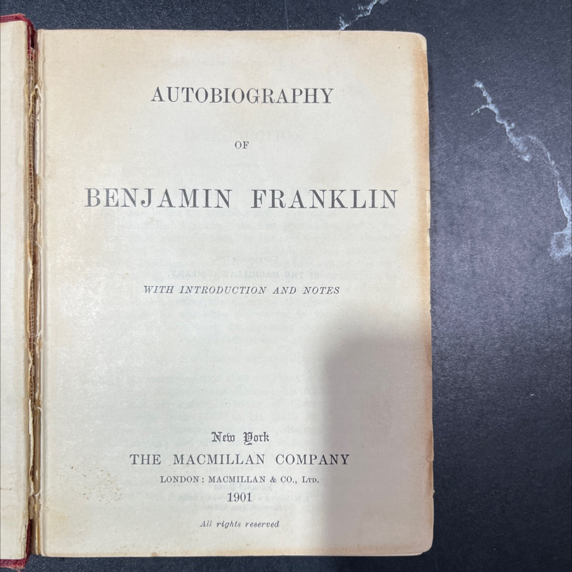 autobiography of benjamin franklin with introduction and notes book, by benjamin franklin, 1901 Hardcover image 2