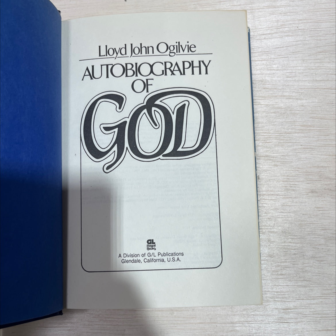 autobiography of god book, by lloyd john ogilvie, 1979 Hardcover image 2