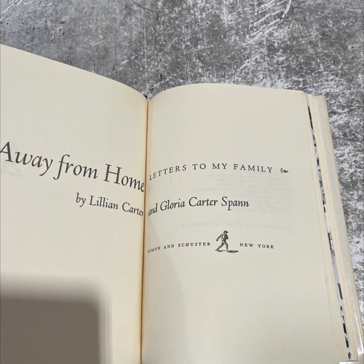 away from home letters to my family book, by Lillian Cartond Gloria Carter Spann, 1977 Hardcover image 2