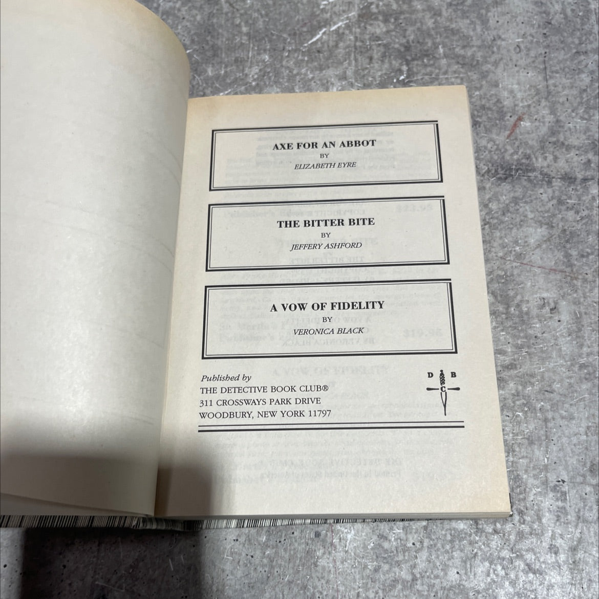 axe for an abbot book, by elizabeth eyre, 1995 Hardcover image 2