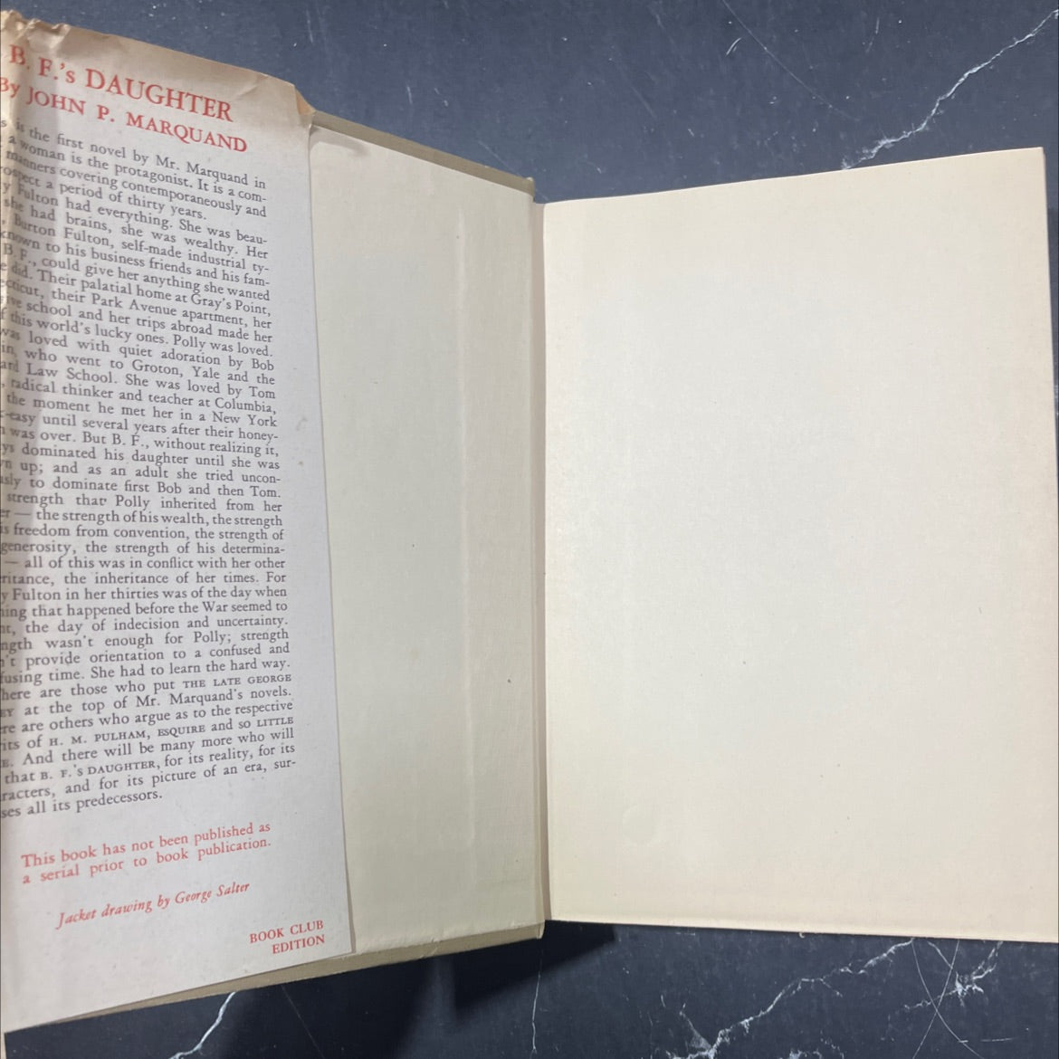 b. f.'s daughter book, by john p. marquand, 1946 Hardcover image 4