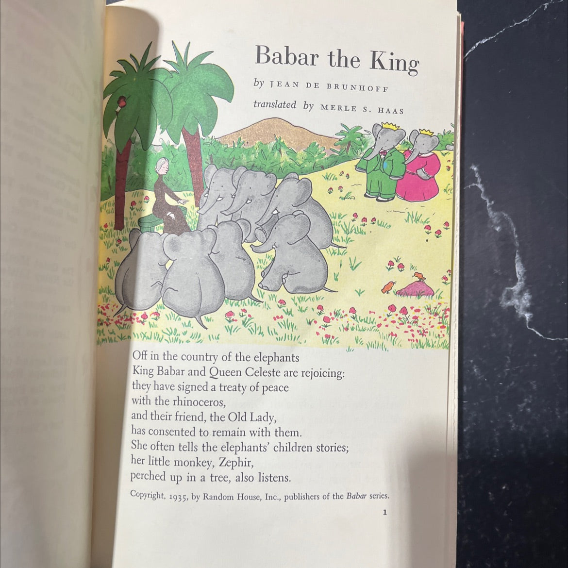 babar the king book, by jean de brunhoff, 1935 Hardcover image 2