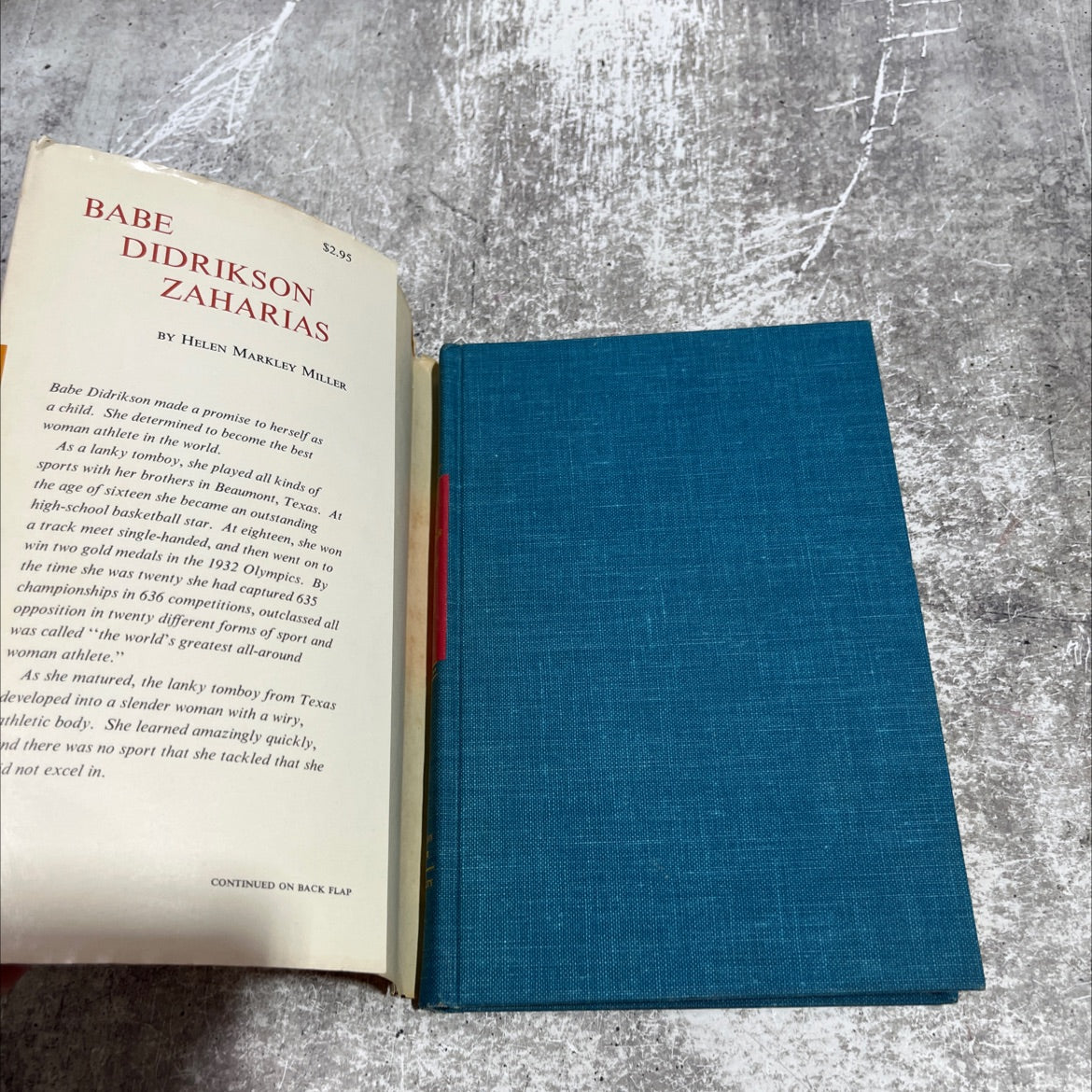 babe didrikson zaharias book, by Helen Markley Miller, 1961 Hardcover image 4