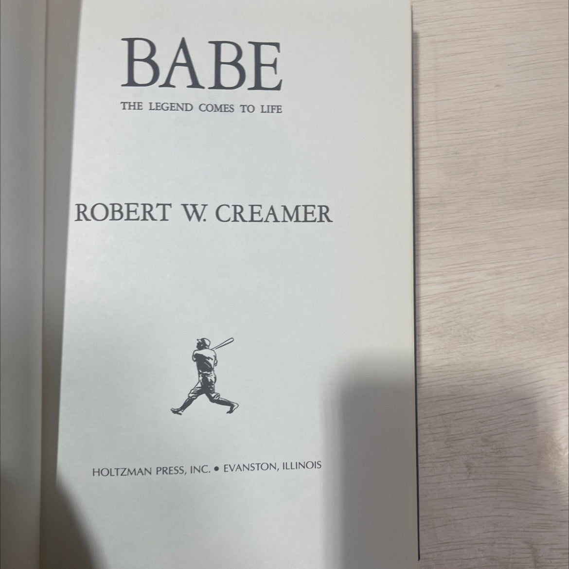 SIGNED babe the legend comes to life book, by robert w. creamer, 1974 Leather, Vintage image 2