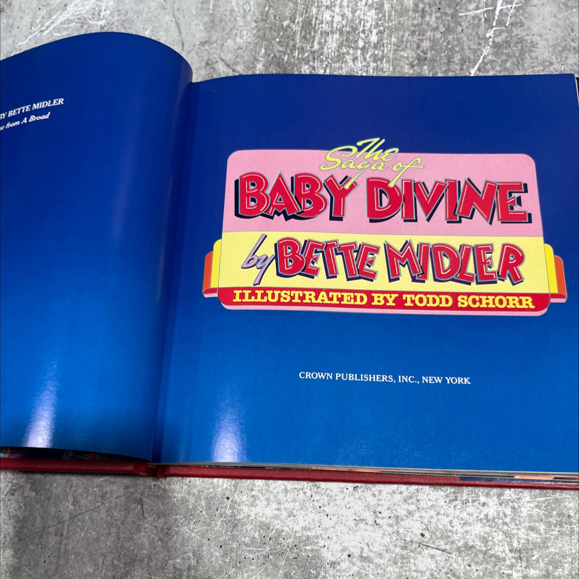 baby divine book, by bette midler, 1983 Hardcover image 2
