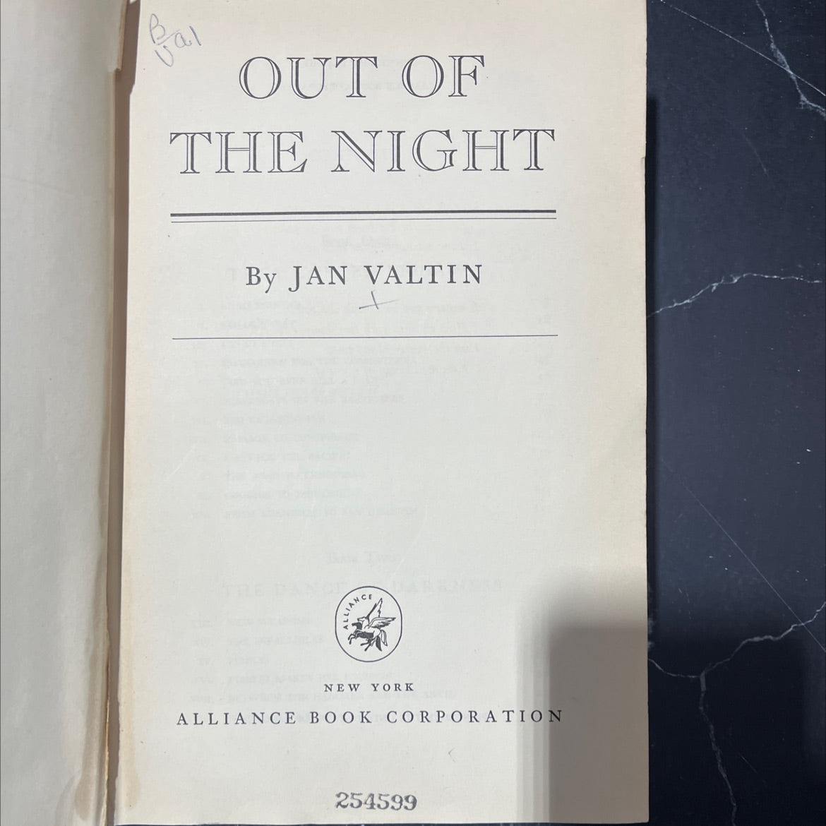 bai out of the night book, by jan valtin, 1941 Hardcover image 2