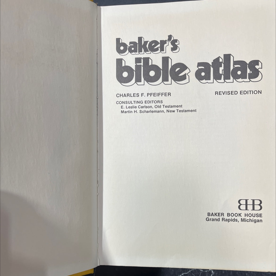 baker's bible atlas book, by charles f. pfeiffer, 1979 Hardcover image 2