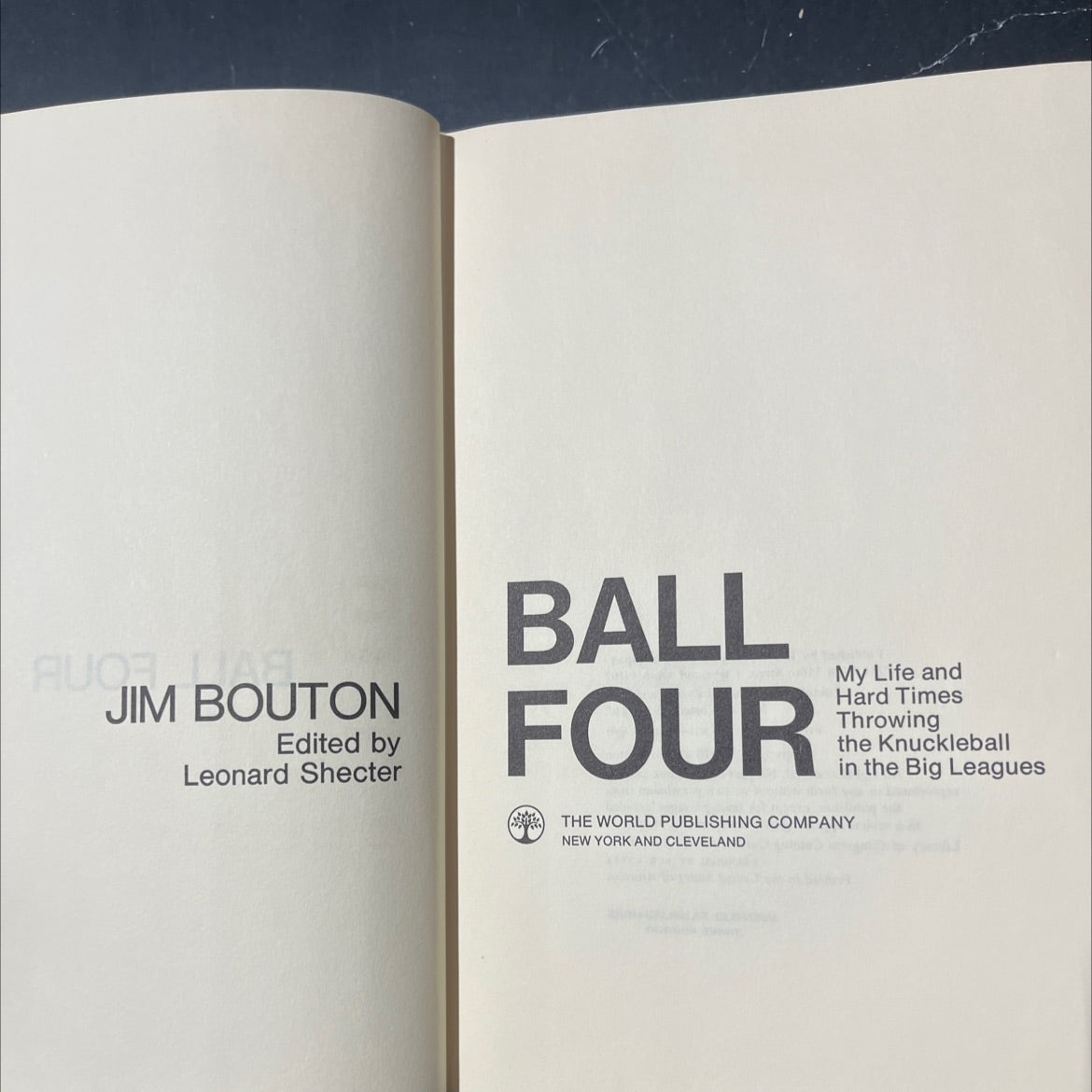 ball four my life and hard times throwing the knuckleball in the big leagues book, by Jim Bouton, 1970 Hardcover image 2