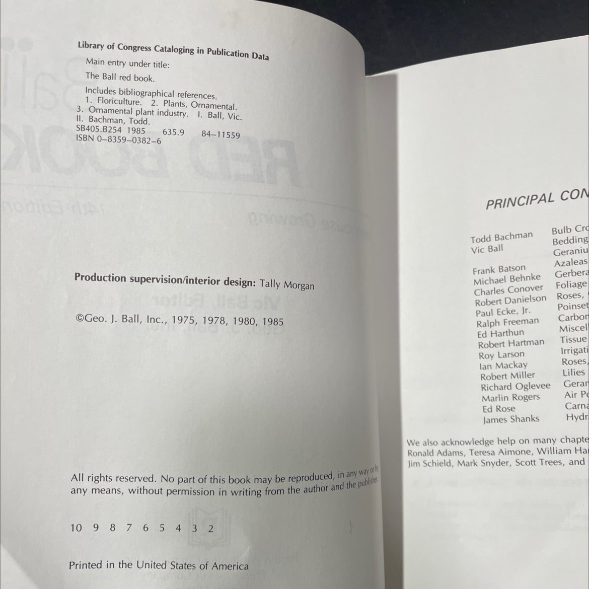 ball red book greenhouse growing book, by vic ball, 1985 Hardcover image 3