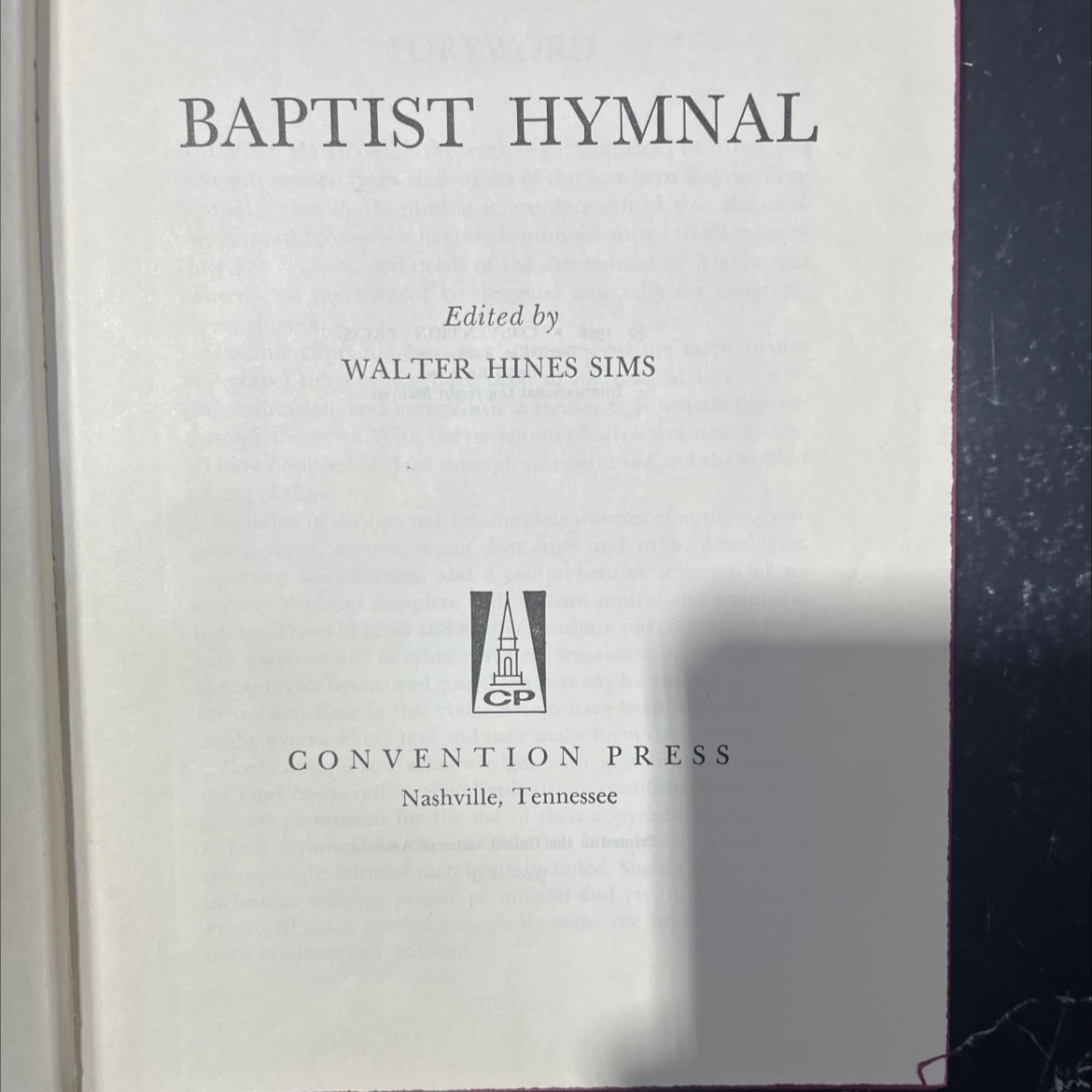 baptist hymnal book, by walter hines sims, 1956 Hardcover image 2