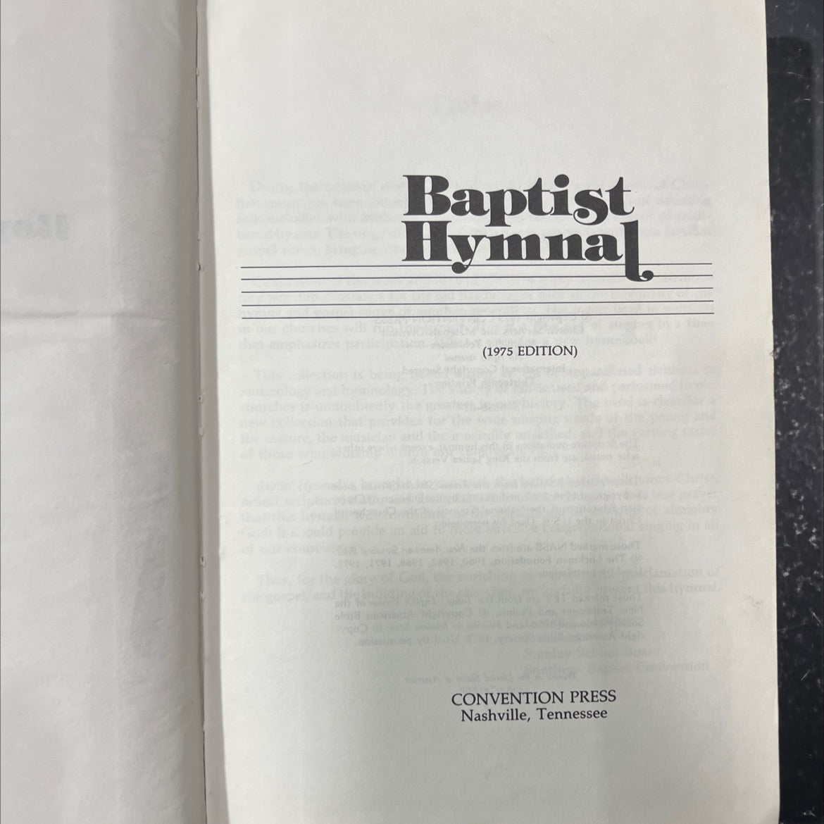 baptist hymnal book, by unknown, 1975 Hardcover image 2