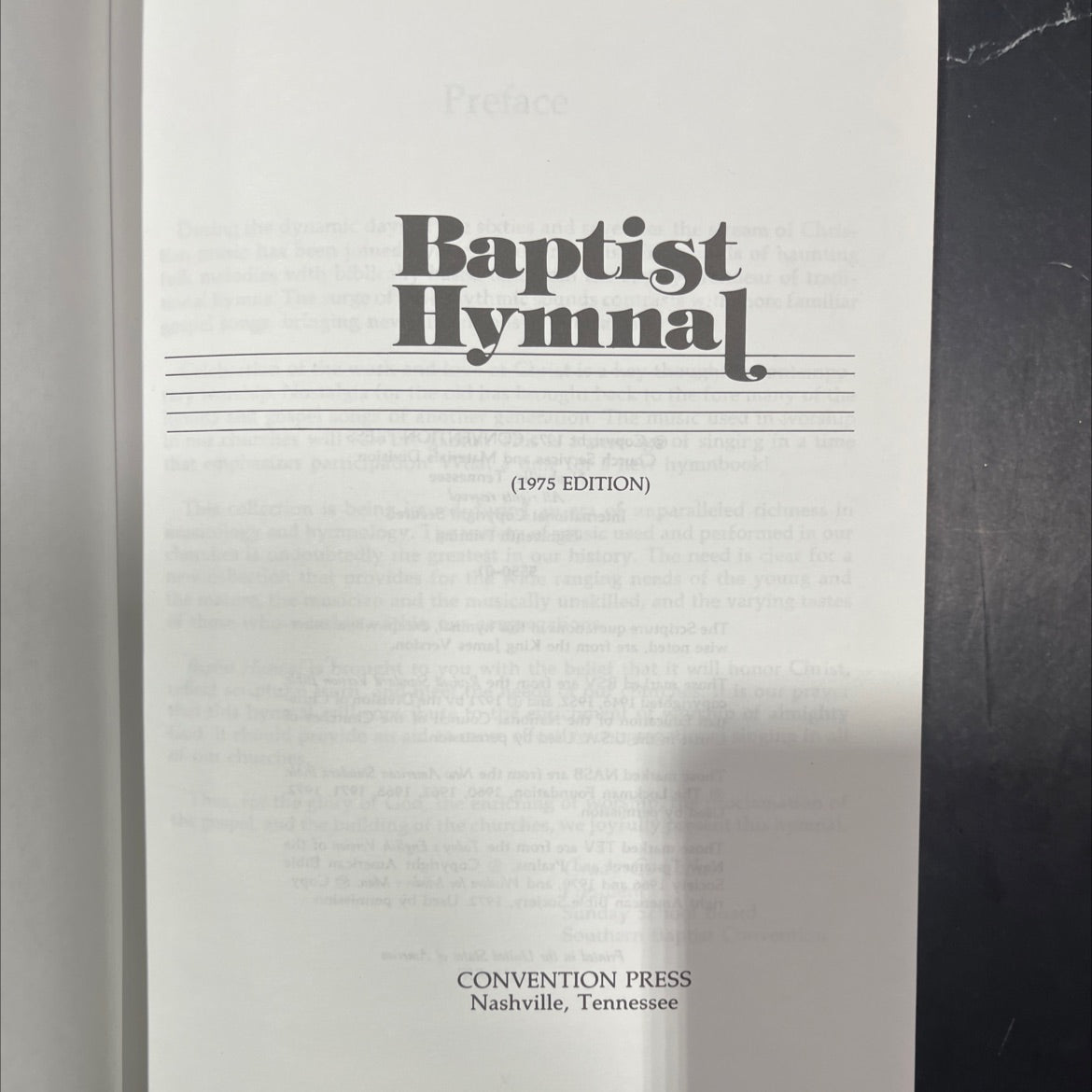 baptist hymnal book, by unknown, 1975 Hardcover image 2